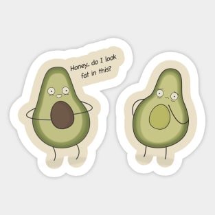 Avocado Couple Sticker